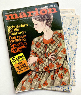 MARION - MODEJOURNAL FÜR SELBSTSCHNEIDERINNEN Vintage Modezeitschrift Nähzeitschrift - Dezember 1975