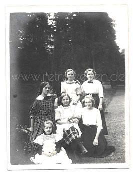 Alte Gruppenbild Fotografie SECHS FREUNDINNEN um 1910