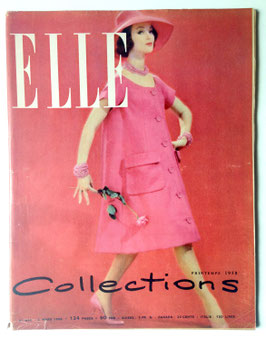 ELLE französische vintage Modezeitschrift Modemagazin  Collections Printemps 1958 - Heft Nr. 636