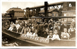 Alte Postkarte HAMBURG Hafenrundfahrt 1938