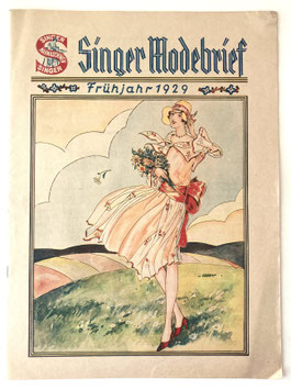 SINGER MODEBRIEF vintage Modezeitschrift Modemagazin Frauenzeitschrift  - Heft Frühjahr 1929