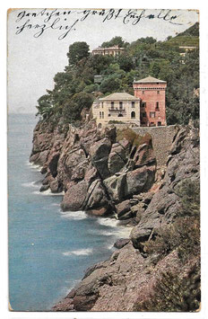Alte Foto Postkarte PORTOFINO Castello San Giorgio - 1913