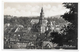 Alte Postkarte COBURG Blick auf die Moritzkirche