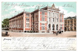 Alte Postkarte BREMEN Museum, 1905