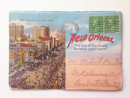 Altes Foto-Leporello NEW ORLEANS "THE CITY OF CARNIVALS, ROMANCE AND CHARME - LOUISIANA, USA 1938