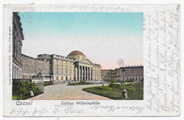 Alte Goldfenster-Postkarte KASSEL Schloss Wilhelmshöhe