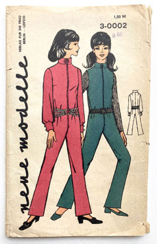 NEUE MODELLE Schnitt Nr. 3-0002  Vintage Schnittmuster - Overall Jumpsuit in Größe g88 - 1960er Jahre