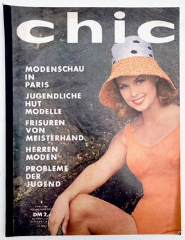 CHIC Vintage Modezeitschrift Modemagazin Frauenzeitschrift - Heft Nr. 4  April 1961