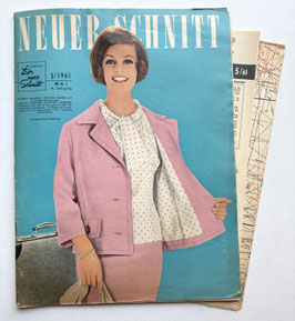 NEUER SCHNITT Vintage Nähzeitschrift Modezeitschrift Modemagazin mit Schnittmustern - Mai 1961