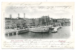 Alte Postkarte HAMBURG Alter Jungfernstieg, 1901