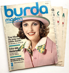 BURDA MODEN Vintage Modezeitschrift Modeheft  Modemagazin mit Schnittmustern  März 1973