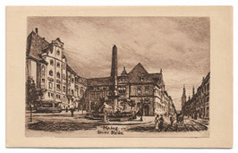 Alte Künstler AK MAINZ Große Bleiche - um 1910