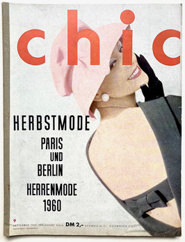 CHIC  Vintage Modezeitschrift Modemagazin  Heft 9 von September 1959