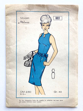 OLYMPIA  Vintage Schnittmuster Nr. 6027  Modell MELANIE - Kleid in Größe 40  1960er Jahre