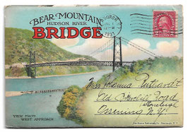 Altes Foto- Leporello BEAR MOUNTAIN HUDSON RIVER BRIDGE - NEW YORK, USA 1931