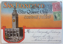Altes Foto-Leporello  SOUVENIR FOLDER OF SAN FRANCISCO - THE QUEEN CITY -  KALIFORNIEN, USA 1929