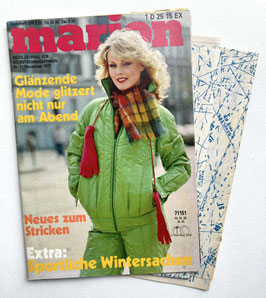 MARION - MODEJOURNAL FÜR SELBSTSCHNEIDERINNEN Vintage Modezeitschrift Nähzeitschrift mit Schnittmustern November 1977