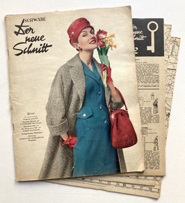 DER NEUE SCHNITT Vintage Nähzeitschrift Modezeitschrift Modemagazin mit Schnittmustern  - Februar 1958