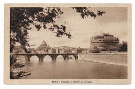 Alte Foto Postkarte ROMA - Castel Sant' Angelo und Brücke über den Tiber, Italien 1935