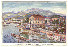 Alte Künstler-Postkarte LAGO MAGGIORE - LUINO Hotel Verbania um 1910
