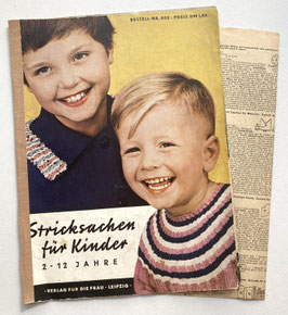 STRICKSACHEN FÜR KINDER Vintage Modezeitschrift Strickheft Strickzeitschrift  - Heft Nr. 802 von 1962