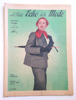 LE PETIT ECHO DE LA MODE alte Modezeitschrift Frauenzeitschrift -  Heft Nr. 6  Februar 1953