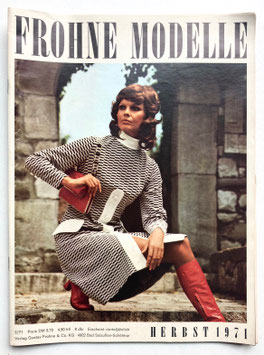 FROHNE MODELLE Vintage Modezeitschrift Modeheft mit Schnittmustern - Herbst 1971