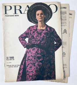 PRAMO - PRAKTISCHE MODE Vintage Nähzeitschrift Modezeitschrift Modemagazin mit Schnittmustern - Mai 1965