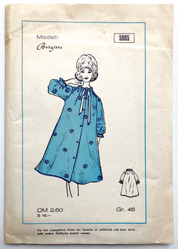 OLYMPIA  Vintage Schnittmuster Nr. 5065 Modell BRIGITTE Damen Nachthemd, Morgenmantel in Größe 46 -  1960er Jahre
