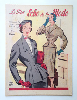 LE PETIT ECHO DE LA MODE alte Modezeitschrift Frauenzeitschrift - Heft Nr. 32 August 1951