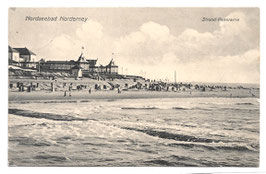 Alte Postkarte STRANDBAD NORDERNEY Strand-Panorama - 1901