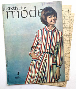 PRAKTISCHE MODE Vintage Nähzeitschrift Modezeitschrift Modemagazin mit Schnittmustern - April 1963