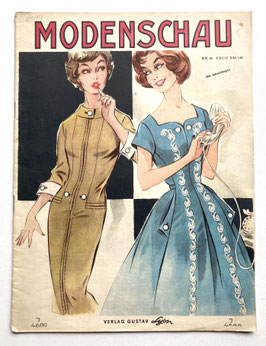 MODENSCHAU Vintage Modezeitschrift Modemagazin Heft 46 / 1950er Jahre