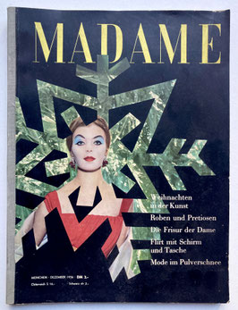 MADAME vintage Modezeitschrift  Modemagazin  Frauenzeitschrift - Heft Dezember 1956
