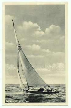 Alte Foto Postkarte GRUSS VON BANSIN - Segler auf hoher See, Segelboot