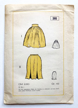 OLYMPIA  Vintage Schnittmuster Nr. 3040 2 Röcke in Größe 42 -  1960er Jahre