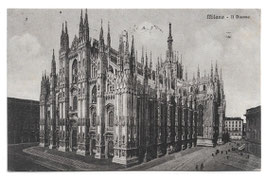 Alte Foto Postkarte MILANO Piazza Duomo mit Dom - 1927