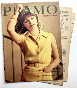 PRAMO - PRAKTISCHE MODE Vintage Nähzeitschrift Modezeitschrift Modemagazin mit Schnittmustern - Juni 1965
