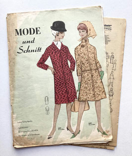 MODE UND SCHNITT Vintage Modezeitschrift Modemagazin mit Schnittmusterbögen - Nr. 092 von 1966