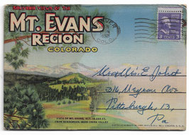 Altes Foto-Leporello SOUVENIR VIEWS OF THE MOUNT EVANS REGION - COLORADO, USA 1952