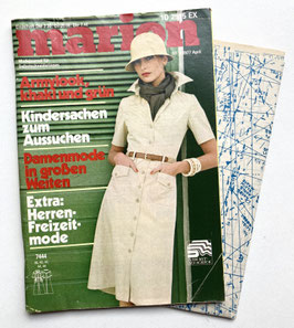 MARION - MODEJOURNAL FÜR SELBSTSCHNEIDERINNEN Vintage Modezeitschrift Nähzeitschrift mit Schnittmustern April 1977