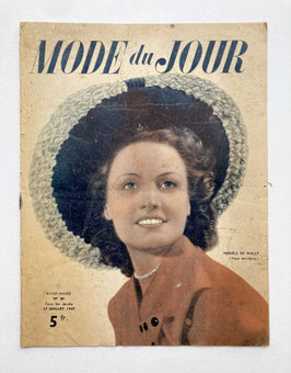 MODE DU JOUR Französische vintage Modezeitschrift Frauenzeitschrift Nr. 85 - Juli 1947