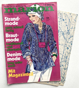 MARION - MODEJOURNAL FÜR SELBSTSCHNEIDERINNEN Vintage Modezeitschrift Nähzeitschrift - Juni 1976