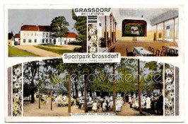 Alte Postkarte GRASSDORF bei Leipzig - Sportpark Grasdorf - 1919