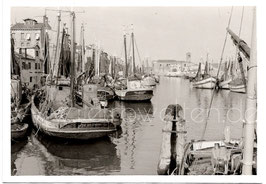 Alte Fotografie VENEDIG-CHIOGGIA Fischerboote am Kanal, Italien 1960er Jahre