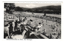 Alte Foto Postkarte BAD HÖNNINGEN THERMALSCHWIMMBAD AM RHEIN