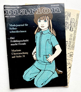 MARION - MODEJOURNAL FÜR SELBSTSCHNEIDERINNEN Vintage Modezeitschrift Nähzeitschrift - März 1970