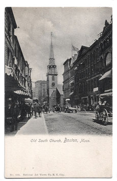 Alte Postkarte BOSTON Kirche "Old South Church" um 1910