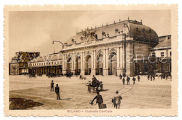 Alte Postkarte MILANO  Bahnhof Stazione Centrale - um 1905