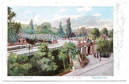 Alte Postkarte MANNHEIM Lindenhofüberführung 1902